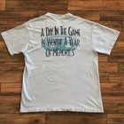 Vintage Garth Brooks A Day In The Game Tee White T-shirt Double Sided Sz Large