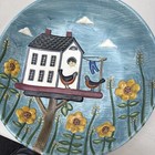 Warren Kimble Sakura Birdhouses Stoneware Chip   Dip Set Vintage 2000