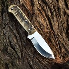 Custom Handmade D2 Steel Hunting And Skinning Knife With Ram  Horn Handle