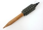 Austrian Army Ww1 Repro Stick Trip Wire Grenade All Wood Display Model