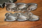 Antique Cast Iron Candy Chocolate Mold Three Swans