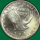 1920 Standing Liberty Quarter Uncirculated Unc Coin  Whizzed  46825