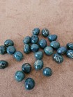 25 Bloodstone Style Rune Stones Elder Futhark Norse Viking Set Red Pouch