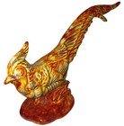 Pheasant Figurine Vintage 1968 10  Wide Brown Green Orange