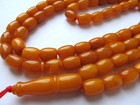 Islamic Prayer Rosary 99 Beads Baltic Genuine Amber Stone tasbih Misbaha Kahrama