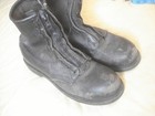 Vintage Red Wing Steel Toe Combat Boots  Sz 9 5  Super Sole  Zip Inserts 