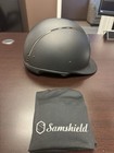 Samshield Shadow Matte Helmet Swarovski Crystal Size 7    med Shell  - Black