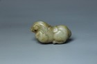 Chinese Antique Old Hetian Jade Hand-carved Horse Statues Figurine