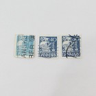 Lot Of 10 Denmark 1930s Caravel Stamps Used