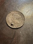 Holed 1871 Heaton Mint Bronze One Cent Pre-confederation Coin