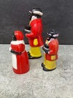 Lot Of 3 Pcs 1940   s F f Uncle Moses   A jemima S   P Shakers  2 Different Sizes