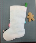Bucilla 18  Lollipop Santa Felt Applique Christmas Stocking  89705e -finished