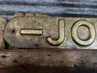 Vtg Coal Mining  Brass Joy Mining Raised Letters Emblem Plaque Sign
