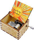 Music Box You Are My Sunshine Wooden Hand Crank Vintage Decorative Gift For Mom