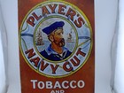 Players Navy Cut Tobacco Tin Sign Vintage Style Cigarette Ad Decor