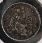 1913 Peru 1 2 Dinero - Early Silver Coin - Free Ship  - Lot 156a