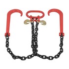 Tow Recovery W  G80 3 8  X 3  V Bridle Chain 7100 Lbs 15  J-hook   Grab Hook