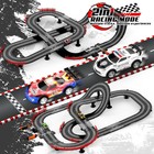 2 In 1 Slot Car Race Track Set With 4 Slot Cars 1 43 Scale Electric Racing Game