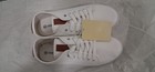 Women s men s White Canvas Low Top Sneakers Casual Walking Shoes Lace Up Nwt