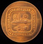 1969 Memphis  Tn Sesquicentennial Us Mint National Commemorative Medal Bronze