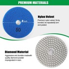 4 Inch Diamond Polishing Pads 12pcs Wet dry 50 Grit For Granite Concrete Marble