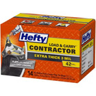 Hefty Contractor Load   Carry Extra Large Flap Tie Trash Bags - 42gal 14ct