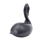 Vtg Hand Painted Black Swan Signed    jp    Vintage Decoy Bird Resin 9 75   