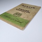 1952 Austin A40 Models Owner   s Handbook England Original Vintage Manual Book