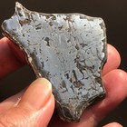 Nantan Iron Nickel Meteorite 65 5 G Etched Cut Slabs  Fusion Crust Sealed Glaze