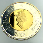 2003 Proof Canada 2 Dollars Toonie Km 270d Silver Uncirculated Coin Aa728