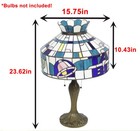 16  Lamp Tiffany Tiffany Style Table Stained Glass Vintage Shade Light Desk 110v