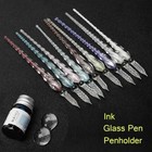 Crystal Glass Pen Gift Box Colorful Gold Powder Ink Signature Set Creative Gifts