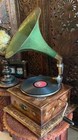 Antique Look Hmv Gramophone Fully Working  antique Design Phonograph Win-up Reco