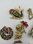 Lot Of Christmas Brooch Mylu Tancer Ii Art