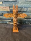 Vintage Alaskan Hand Carved Totem Pole Northwest Coast Native Thunderbird 11   