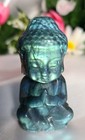 2 2  60g Teal Blue Labradorite Buddha Carving Figure Crystal Stone Statue