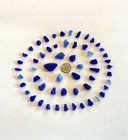 Beach Sea Glass 50 Pieces Craft Quality Cobalt   Cornflower Genuine Surf-tumbled