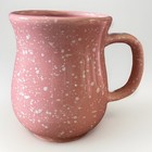 Vintage Pink Speckled Coffee Mug     Hourglass Pottery Art Deco Style Boho Cup