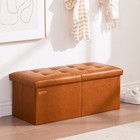 31 5 Inches Ottoman With Storage Bench  Folding Ottoman Bench Small Foot Rest   