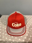 Vintage Coke Trucker Hat Unisex Snapback Red Padded Grey Mesh