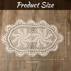 Handmade Crochet Doilies Cotton Lace Table Runner Doilies Vintage Flower Oval Kn