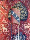 Gorgeous 14c Lady   Unicorn Sense Of Smell Medieval Tapestry Style Reproduction