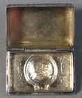 Antique 800 German Silver Repousse Pill Snuff Box 17 8g  j4943