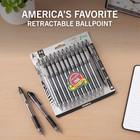Z-grip Retractable Ballpoint Pen  Medium Point  1 0mm  Black Ink  24-pack  12221