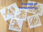 Song Birds On A Tree Branch- Stencil For Painting Rustic Wood Signs 4x4  Art