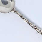 Vintage 800 Silver Hamburg Souvenir Spoon Man With Water Buckets 4 25  9 25g