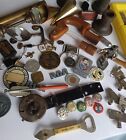 Vintage Junk Drawer Lot Tools Medal Token Pins Advertising Bulk Collectors Flea