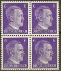 Stamp Selection Germany Block Wwii Reich Hitler 12pf Official Cut From Sheet Mnh