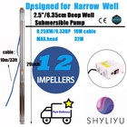 Shyliyu 2 5inch 1 2hp Deep Well Pump 110v 60hz 370w 13gpm Submersible Water Pump