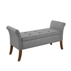 Ball   Cast Storage Ottoman Benches  50  - Gray walnut